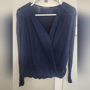 Elegant Navy Blue Women's Top